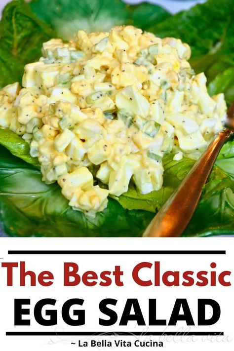 The BEST Classic Egg Salad | La Bella Vita Cucina #eggsalad #egg #eggs #salad #classic #recipe #easy #best Eggs Salad, Egg Salad Sandwich Recipe, Classic Egg Salad, Olive Salad, Stuffed Mini Peppers, Egg Salad Sandwiches, Sandwich Fillings, Egg Salad Recipe, Miracle Whip