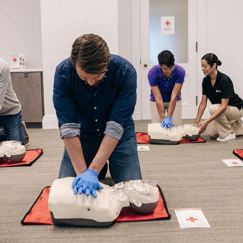 CPR Training with Red Cross | Red Cross Cna Skills Test, Basic Life Support Training, Learn Cpr, Red Cross Volunteer, First Aid Cpr, Basic Life Support, Basic First Aid, First Aid Course, Cpr Training