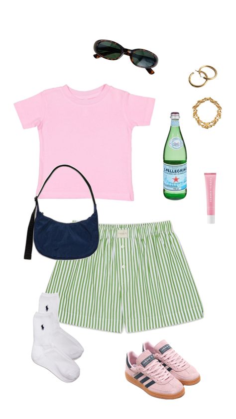 Pink and green inspired summer outfit Summer Inspo, Mode Inspiration, Lookbook Outfits, Dream Clothes, Looks Vintage, Spring Summer Outfits, Summer Camp, Casual Fits, Style Board