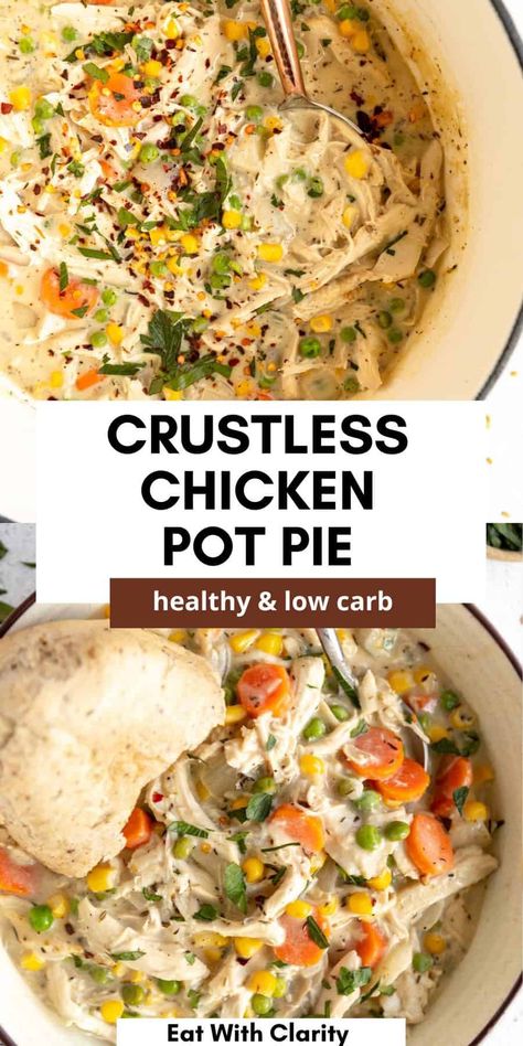 Quick Winter Dinner, Healthy Pot Pie, Crustless Chicken Pot Pie, Dairy Free Chicken Pot Pie, Gluten Free Chicken Pot Pie, Paleo Chicken Pot Pie, Crockpot Chicken Pot Pie, Healthy Chicken Pot Pie, Quick Vegetarian Dinner