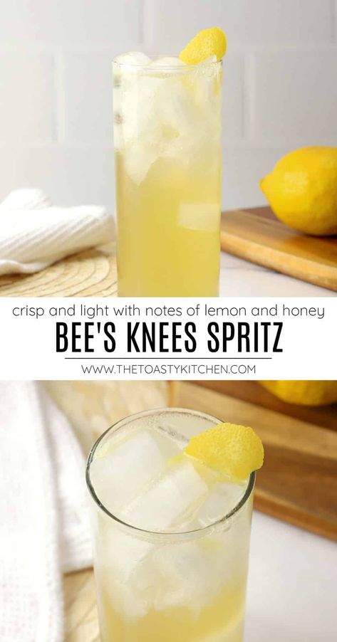 Bee Themed Cocktails, Lemon Spritz Cocktail, Gin Drinks Recipes, Light Summer Drinks, Dirty Drinks, Grapefruit Margarita Recipe, Honey Dinner, Keto Alcohol, Bees Knees Cocktail