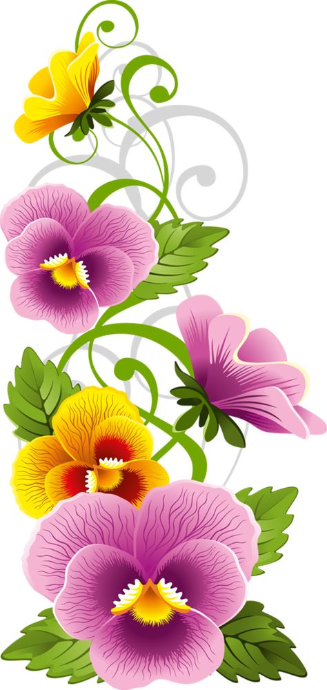 floral theme Flower Border Png, Flower Frames, Flower Phone Wallpaper, Flower Border, Flower Clipart, Tole Painting, Digital Flowers, Spring Flower, Arte Floral