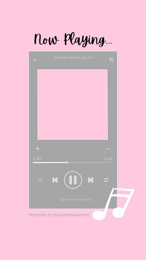 Now Playing Template, Music Instagram Story, Tape Printable, Canva Hack, Insta Aesthetic, Music Instagram, Ig Templates, Now Playing, Instagram Ideas Post