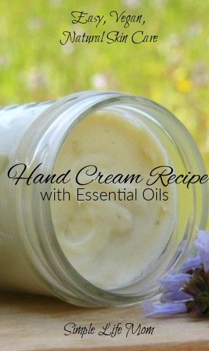 Easy Hand Cream Recipe with Essential Oils | Simple Life Mom Hand Cream Recipe, Hand Cream Homemade, Diy Hand Cream, Natural Hand Cream, Liquid Coconut Oil, Lotion Recipe, Shea Butter Hand Cream, Diy Lotion, Homemade Lotion