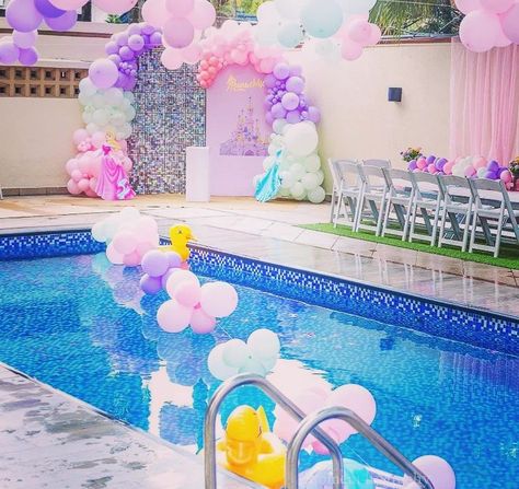 Princess themed decor for Muna's pool birthday party . . . #ijeevents #disneyprincess #10thbirthday #poolparty #allgirlsparty Princess Pool Party, Styling Portfolio, Pool Birthday, Pool Birthday Party, Princess Ariel, Event Company, Themed Decor, 10th Birthday, Event Styling