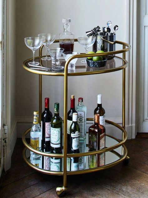 Home Decor Ideas Art Deco Bar Cart, Art Deco Bar, Wall Mirror With Shelf, Persian Style Rug, Lighting Trends, Furniture Trends, Outdoor Furniture Collections, Coastal Design, Outdoor Dining Furniture