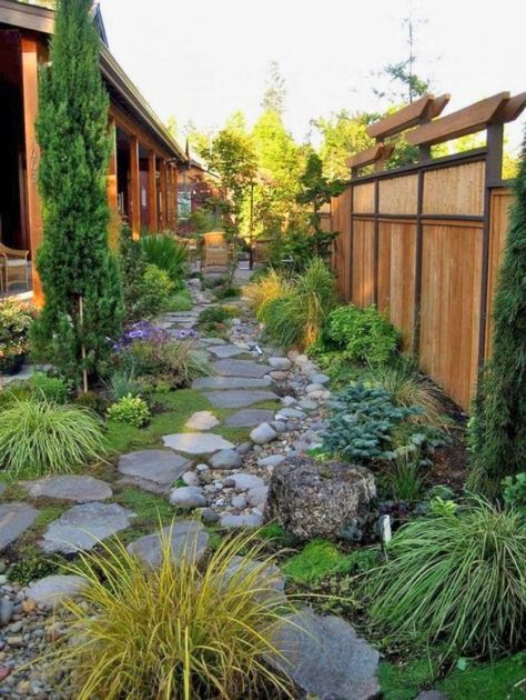 Shaded Garden, Kebun Herbal, Pathway Landscaping, Rock Garden Landscaping, Garden Pathway, Backyard Patio Designs, Small Backyard Landscaping, Backyard Landscaping Designs, Shade Garden