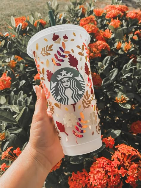 PUMPKIN SPICE FALL Super Seamless™ Starbucks Cup Wrap | Etsy Copo Starbucks, Starbucks Cup Design, Starbucks Cup Art, Personalized Starbucks Cup, Christmas Cups, Cute Coffee Cups, Custom Starbucks Cup, Circuit Ideas, Silhouette Diy