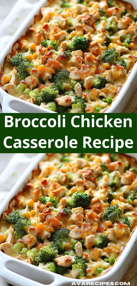 This simple Broccoli Chicken Casserole is a delightful blend of chicken, broccoli, and rice, baked together in a creamy sauce. It's nutritious, filling, and an ideal one-dish dinner option. Fun Chicken Dinner Ideas, Tender Chicken Breast Recipes, Healthy Chicken Meals, Broccoli Chicken Casserole, Chicken Casserole Recipe, Chicken Casserole Recipes, Broccoli Bake, Chicken Dinner Ideas, Broccoli Chicken