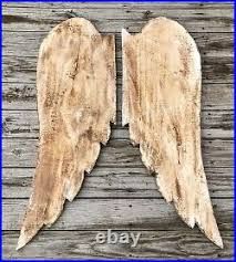 Salvaged Pair of 46.5 Large Wood Angel Wings Shabby Chic or Christmas Decor | Large Angel Wings Wooden Angels Rustic Diy, Wood Angels Rustic, Driftwood Angel Wings, Wood Angel Wings Target, Wood Angel Wings, Wooden Angel Wings, Angel Wings Made From Feathers Ortiments, Wood Carved Angel Wings, Bar Height Dining Table