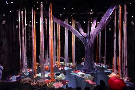 A Monster Calls, Theatrical Scenery, Stage Set Design, Fabric Tree, Set Design Theatre, Contemporary Arts, Night Forest, Wedding Session, Theatre Set