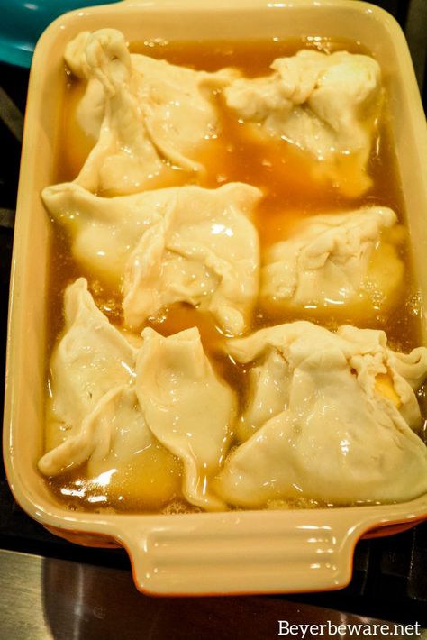 Pie, Furr's Cafeteria Recipes, Easy Dumplings Recipe, Easy Apple Dumplings, Apple Dumpling Recipe, Apple Dumpling, Fruit Pie Filling, Baked Apple Recipes, Store Bought Pie Crust