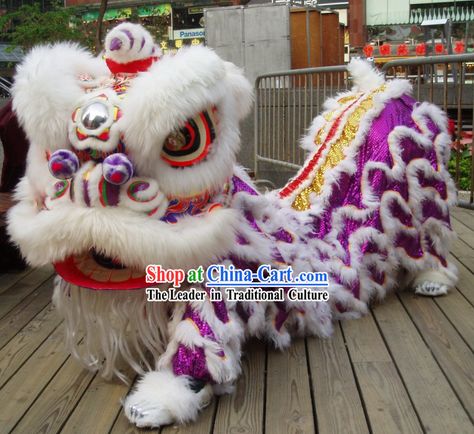 Friendly Top Competition and Parade Lion Dance Costume Complete Set Dragon Dance Costume, Chinese Lion Head, Lion Dance Costume, Costume Lion, Chinese Lion Dance, Lion Dragon, Dragon Chino, Chinese Lion, Chinese Dragons