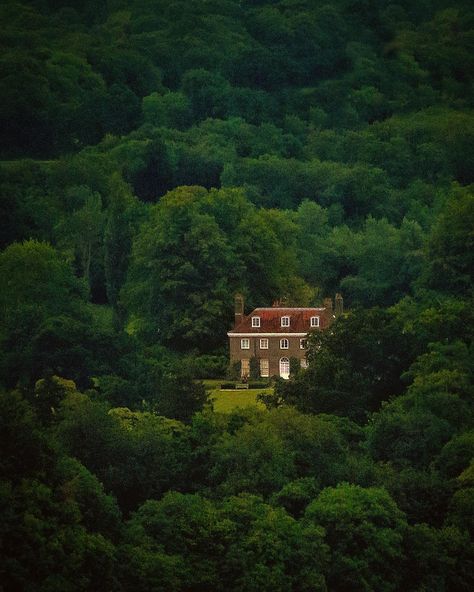 Berkshire - A house in a forest with a nice lawn & a little bench out front. . . James Farmer, Paris Markets, Glam Pad, British Country, Hill Interiors, Country Side, Dream House Exterior, Green Aesthetic, Country Life