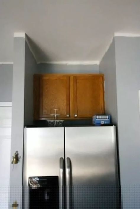 Above Fridge Cabinet, Above Refrigerator, Fridge Diy, Over The Fridge, Above Fridge, Above The Fridge, Cabinet Fridge, Vintage China Cabinets, Ikea Units