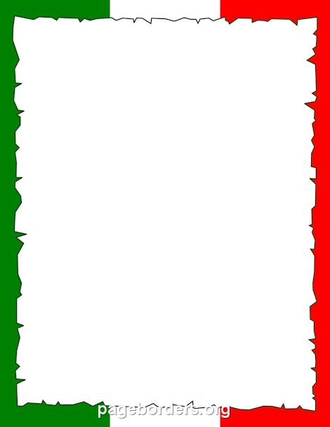 Italian Flag Border: Clip Art, Page Border, and Vector Graphics Printable Page Borders, Italian Party Decorations, Italy Party, Italian Themed Parties, Printable Border, Italian Night, Italian Party, Geography For Kids, Italian Menu