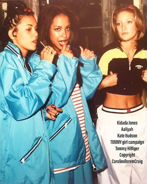 Aaliyah, Kidada Jones and Kate Hudson, Courtesy Of Caroline Torem Craig (Rare) | Aaliyah Archives Kidada Jones, Aaliyah Pictures, Aaliyah Style, Aaliyah Haughton, Feeling Nostalgic, Y2k Outfits, Kate Hudson, Aaliyah, Black Is Beautiful