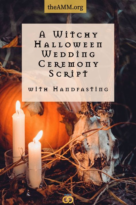 This witchy Halloween wedding script includes a love spell, simple ring exchange, handfasting, casting circle, and natural elements honoring the Pagan Samhain and autumn season. Customize with campy vamp vibes, vintage movie quotes, a Pagan wedding blessing, or traditional Wiccan wedding altar. Vintage Movie Quotes, Halloween Wedding Ceremony, Casting Circle, Pagan Samhain, Haunted Wedding, Wiccan Wedding, Gothic Wedding Theme, Ceremony Script, Witch Wedding