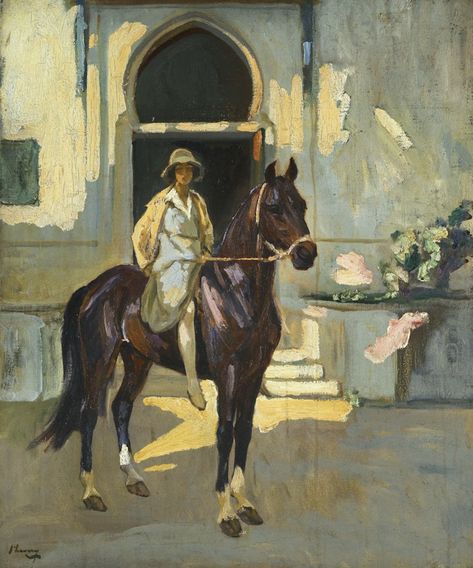 Gods and Foolish Grandeur: Ladies of leisure, at leisure - a selection of paintings by Sir John Lavery John Lavery, Irish Painters, Glasgow School, Edouard Manet, Equestrian Art, Glasgow School Of Art, Camille Pissarro, Irish Art, Horse Drawing