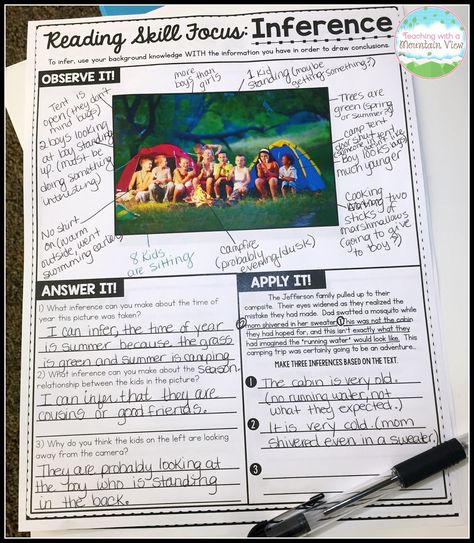 For years, I have witnessed, over and over again, the value of using pictures to teach reading skills in my classroom.  I always use the... 6th Grade Reading, 5th Grade Reading, Readers Workshop, Interactive Reading, Teach Reading, 4th Grade Reading, Teaching Ela, 3rd Grade Reading, Reading Instruction