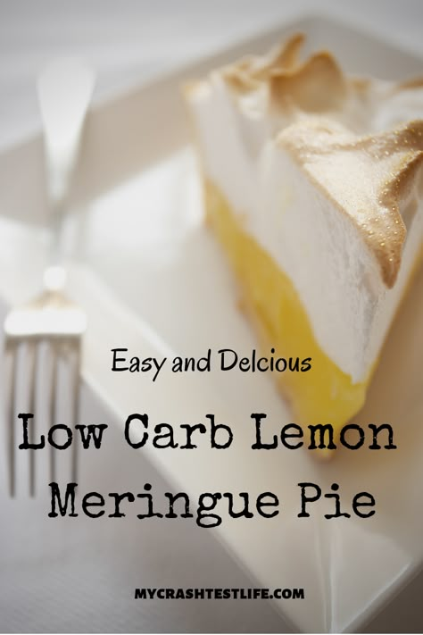 Since I love taking a sugar laden dessert and converting it to a low carb, gluten free version, I decided that I would try my hand at a lemon meringue pie. Soft gooey lemon filling with an almond layer crust and topped with a beautiful egg white meringue made this pie to die for. #lemon #meringue #easy #keto #lowcarb #glutenfree #dessert #pie Keto Lemon Pie Filling, Low Carb Lemon Pie, Low Carb Lemon Desserts Easy, Crustless Lemon Meringue Pie, Keto Lemon Meringue Pie, Sugar Free Lemon Pie Recipe, Sugar Free Lemon Meringue Pie, Sugar Free Lemon Pie, Keto Lemon Pie