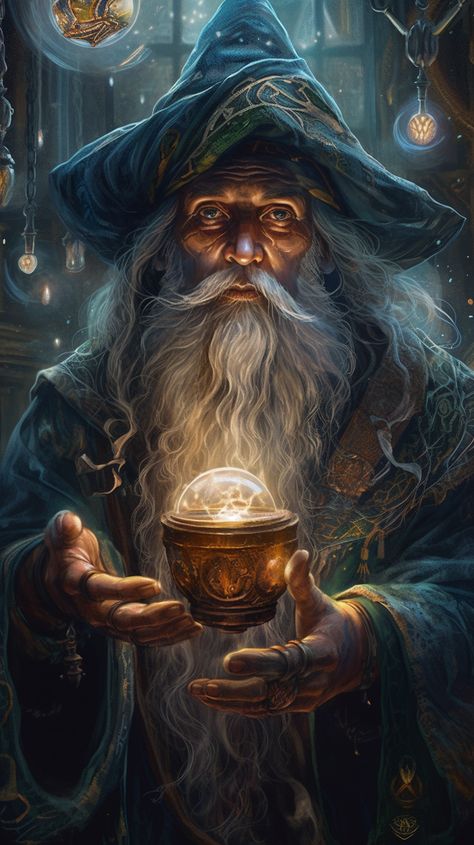 Wizard created with AI by Amanda Church Merlin The Wizard Tattoo, Wizard Sketch Drawing, Wizard Tatoos, Cool Wizard Art, Warlock Drawing, Fantasy Wizard Art, Wizards Wallpaper, Mago Wallpaper, Wizard Fantasy Art