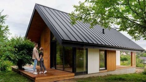 Scandinavian Minimalist, Gable Roof, Modern Tiny House, Cabin Design, Tiny House Living, The Minimalist, Prefab Homes, Tiny Home, Tiny House Design