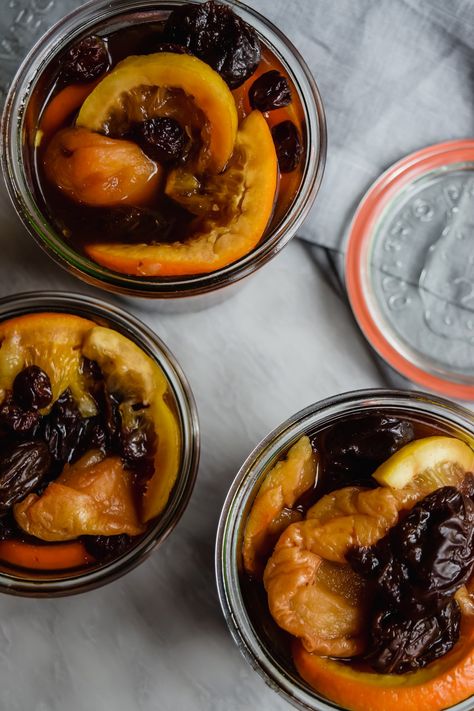 Dried Fruit Compote - Delicious Dish Dried Apple Rings, Dried Pears, Dried Peaches, Fruit Compote, Passover Recipes, Dried Apples, Dried Apricots, In A Hurry, Passover