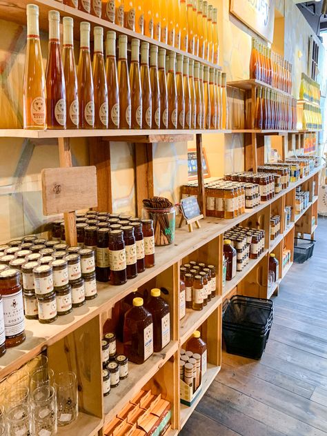 Honey House, Honey Vendor Booth, Honey Sales Display, Honey Store Design, Honey Shop Design Ideas, Honey Stand Display, Honey Shop Design, Honey For Sale Display, Honey Store