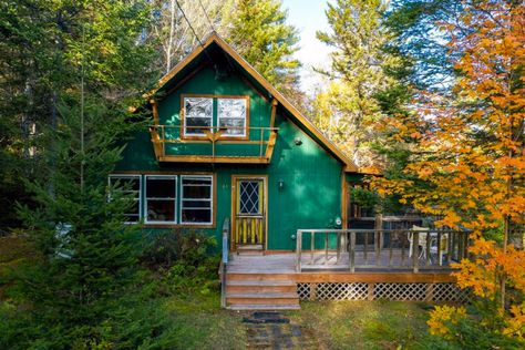 Cozy Mountain Home, Adirondack Cabin, One Bedroom Cabin, Coastal Cabin, River Rock Fireplaces, Mountain Cabin Rentals, Timber Cabin, A Frames, Adirondack Style