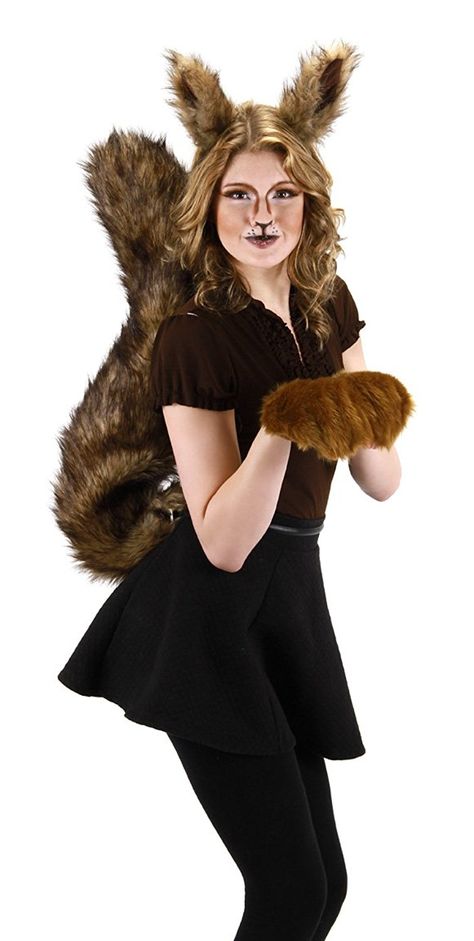 Squirrel Costume, Tail Hairstyle, Squirrel Tail, Theatre Makeup, Animal Costumes, Halloween Costume Accessories, Pet Animals, Frog And Toad, Costume Wigs