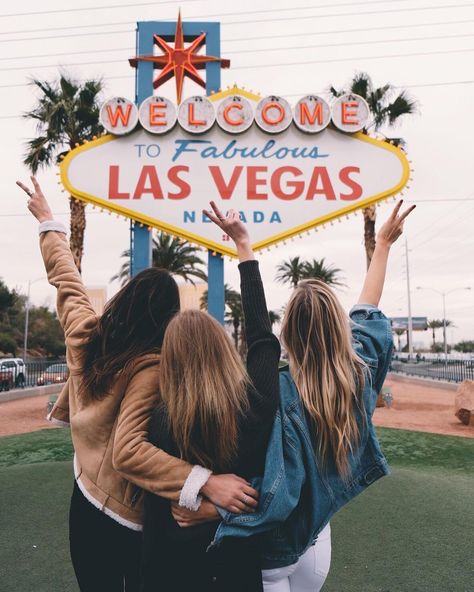 @TheBlondeAbroad Vegas Girls Trip, Bachelorette Party Destinations, Las Vegas Sign, Vegas Sign, Las Vegas Vacation, Vegas Vacation, Vegas Trip, Las Vegas Trip, Vegas Baby