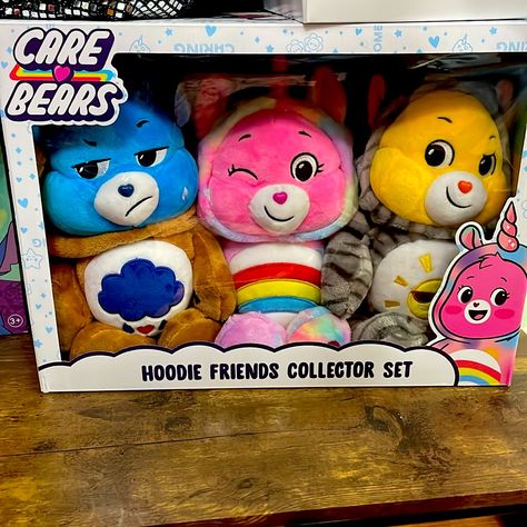 Care Bears Limited Edition Collector Set $60 Care Bears Figures, Care Bears Plushies, Care Bears Toys, Christmas Radio, Care Bears Plush, Pink Teddy Bear, Nails Today, Bear Hoodie, Care Bear