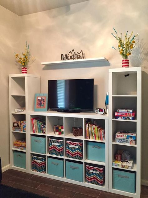 Kids Bedroom Organization, Modern Playroom, Kids Bedroom Designs, Quotes Tattoos, Playroom Storage, Playroom Design, Kids Room Organization, Trendy Bedroom, Playroom Decor