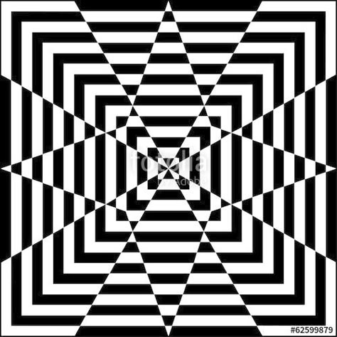 Vecteur : Motif géométrique noir et blanc. Optical Illusions Drawings, Optical Illusion Quilts, Opt Art, Black And White Geometric Pattern, Optical Illusion Drawing, Illusion Drawings, Art Optical, Quilt Modernen, Geometric Design Art