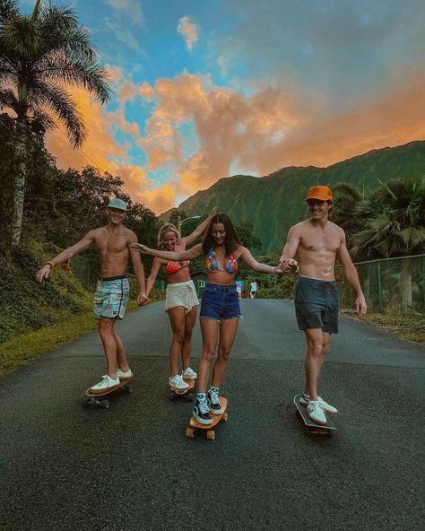 Mccall Gilbert, Skate Photoshoot, Mccall Mitchell, Skateboarding Aesthetic, Skateboard Aesthetic, Friends Adventures, Friend Pics, Hawaii Life, Summer Dream