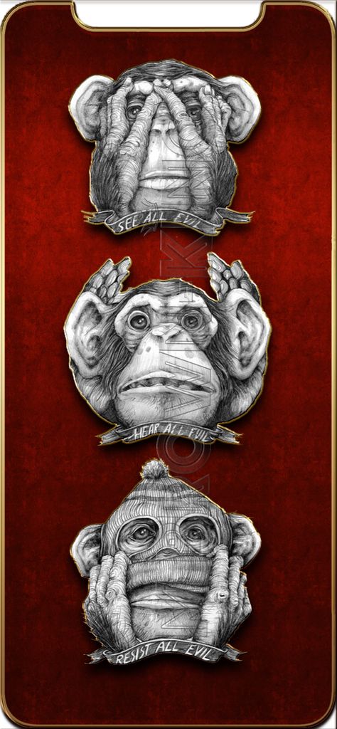 #threewisemonkeys #three #wise #monkeys #sayings #iphone #iphone11 #iphone12 #hd #wallpaper Three Monkeys Wallpaper, 3 Wise Monkeys Tattoo, Drunken Monkey Wallpaper, Monkey Print Wallpaper, 3 Wise Monkeys Wall Art, Three Wise Monkeys, Captain America Wallpaper, Monkey Wallpaper, Wise Monkeys