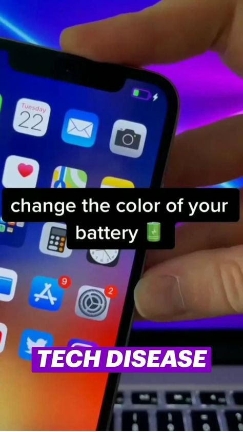 How to Change the Color of Battery icon on Your iPhone | Iphone life hacks, Iphone life, Life hacks websites Iphone Secrets, Battery Icon, Smartphone Hacks, Ipad Hacks, Iphone Life Hacks, Iphone Life, Life Hacks Computer, Life Hacks Websites, Tech Hacks