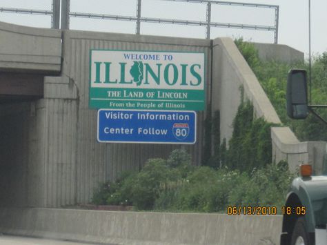 "Welcome to Illinois" state sign. I lived in Great Lakes, Chicago and Columbia. Welcome To Illinois Sign, Skokie Illinois, City Signs, Abe Lincoln, City Sign, State Signs, Illinois State, Travel Log, Usa States