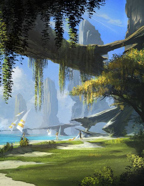 Enviroment Concepts, Concept Art World, Landscape Concept, Fantasy City, Biome, Fantasy Setting, Fantasy Places, Matte Painting, Landscape Scenery