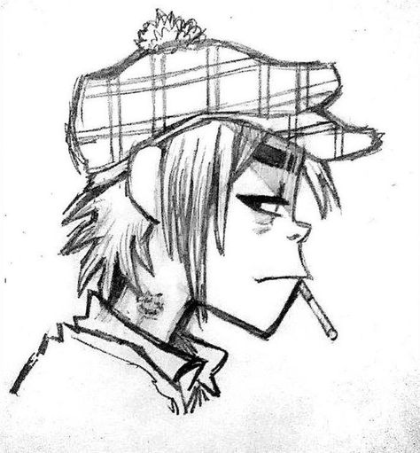 Gorillaz Art Style, Gorillaz Fan Art, Quality Tattoo, Gorillaz Art, Graffiti Style Art, Grunge Art, Graffiti Drawing, Doodle Art Designs, Book Art Drawings