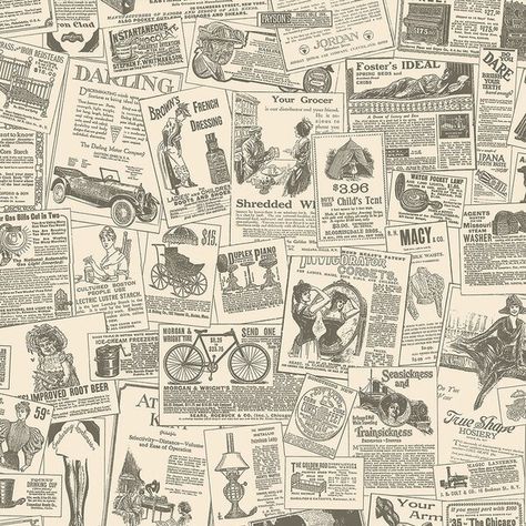 This 32.7' x 20.5" Vintage Newspapers Roll Wallpaper brings freshness to your room with its trendy and fashionable newspaper wallpaper design for "Statement" and contemporary settings. Inspired by café and kitchen settings. The vinyl-coated wallpaper is the perfect finish for both the look and quality you want. It has simple instructions making it fun for you to redo your room! Newspaper Background Landscape, Old Victorian Bathroom, 1950 Aesthetic, Liv Core, Newspaper Wallpaper, Ios Screen, Newspaper Background, Newspaper Wall, Room Pics