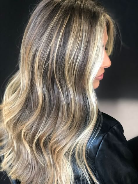 Highlights On Level 5 Hair, Bold Dimensional Hair, Multi Highlights Brown Hair, Chunky Blonde Balayage On Dark Hair, Dramatic Dimensional Hair Color, Dramatic Multi Dimensional Hair Color, Hair Biolage Color, Brown And Blonde Dimensional Hair, Multi Dimensional Subtle Hair