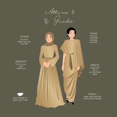 Kartu Ucapan Bridesmaid, Undangan Bridesmaid, Baju Bridesmaid Hijab, Model Baju Bridesmaid Hijab, Model Baju Bridesmaid, Bridesmaid Dresses Hijab, Attire Guide, Wedding Dress Hijab, Dress Vector