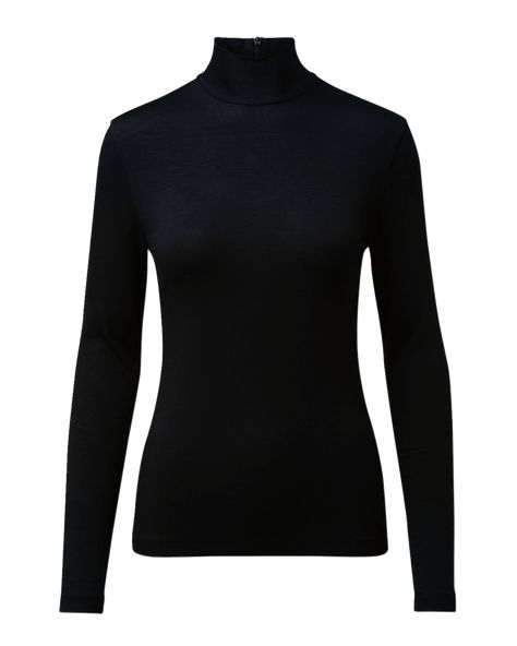 Akris punto top in soft stretch jersey. Approx. length:  19" from shoulder to hem. Turtle neckline. Long sleeves. Slim fit. Hidden back zip. Modal/spandex. Dry clean. Imported. Akris Punto, Stretch Top, Jersey Top, Neiman Marcus, Tops Designs, Turtle Neck, Dry Clean, Long Sleeves, Slim Fit