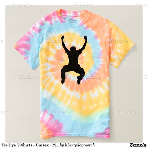 Tie Dye T-Shirts - Unisex - Mens - Jump - Gifts Tie Dye Shirt Ideas, Mode Batik, Easter Fashion, Hippie T Shirts, Spiral Tie Dye, Owl T Shirt, Typography Shirts, Pastel Tie Dye, Tie Dye Diy