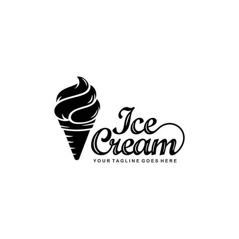 Ice Cream Company Logo, Ice Cream Logo Design Ideas, Ice Cream Logo Ideas, Ice Cream Logos, Ice Cream Shop Logo, Ice Cream Logo Design, Logo Ice Cream, Cafe Branding Design, Logo Color Palette