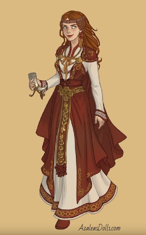 Traditional Viking Clothing, Viking Dress Woman, Viking Woman Art, Arabian Anime, Viking Character Design, Medival Outfits Women, Viking Dresses, Viking Princess, Viking Fashion