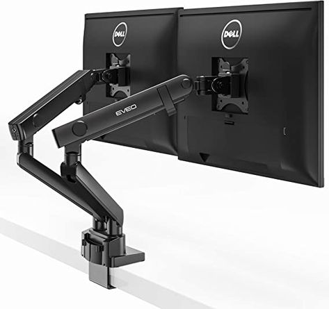 Amazon.com: EVEO 17-32” Premium Dual Monitor Stand- Dual Monitor Mount, VESA Mount 75x75 100x100, Ultrawide Screen Desk Mount/Full Motion Dual monitor arm-computer monitor stands for 2 monitors, Holds 17.6lbs/arm : Electronics Dual Monitor Mount, Dual Monitor Desk, Desk Grommet, Dual Monitor Setup, Dual Monitor Arms, Dual Monitor Stand, Vesa Mount, Monitor Arm, Cable Management System