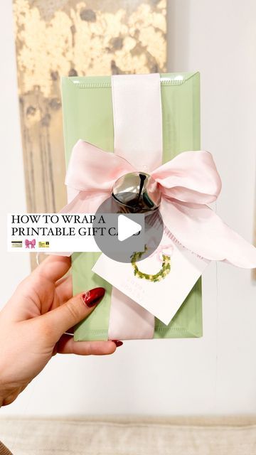 Shelby Parks on Instagram: "A not-so traditional gift card holder that they’ll actually use again! 

This is an easy way to wrap any sort of printable gift card or tickets!

Comment POUCH for everything I used to put this together! 

#giftcardwrapping #giftwrapping #giftwrap #giftwrappingideas #diy #diygiftideas #giftbox #howto #howtowrap #lifehacks" How To Wrap A Gift Voucher, How To Wrap Tickets As A Gift, Ticket Gift Wrapping Ideas, Printable Gift Cards, Wrapping Gift Cards, How To Wrap, Gift Vouchers, Printable Gift, Gift Certificates